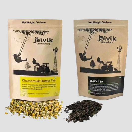 Chamomile Black Flower Tea Combo