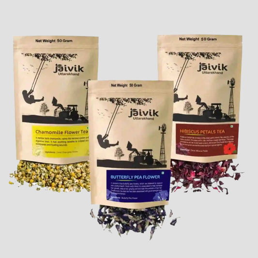 Chamomile Butterfly Pea Hibiscus Herbal Tea Gift Pack Combo