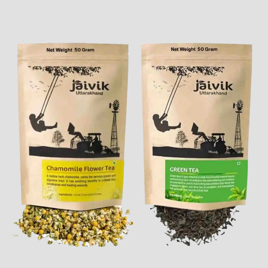 Chamomile Green Flower Tea Combo