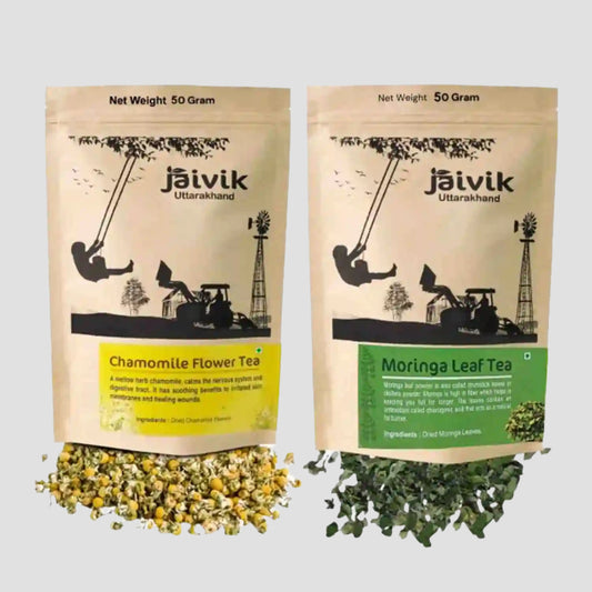 Chamomile Moringa Flower Tea Combo