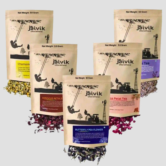 Chamomile Rose Petals Lavender Buds Hibiscus Butterfly Pea Herbal Tea Gift Pack Combo