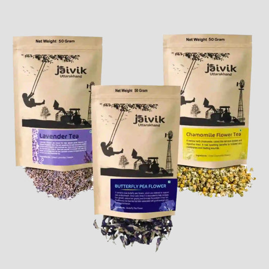 Lavender Chamomile Butterfly Pea Herbal Tea Gift Pack Combo