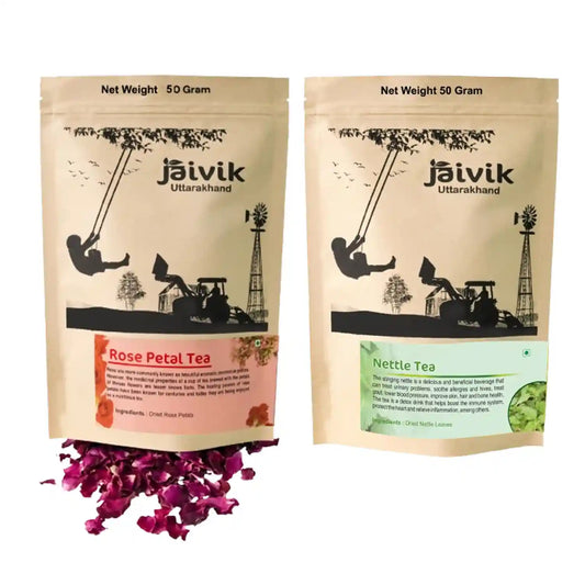 Rose Petals Nettle Herbal Tea Combo