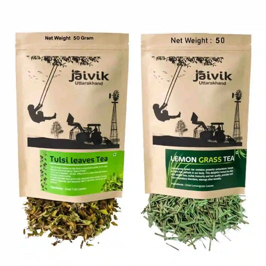 Tulsi Lemongrass Flower Tea Combo