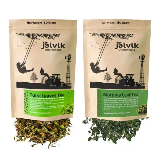 Tulsi Moringa Flower Tea Combo