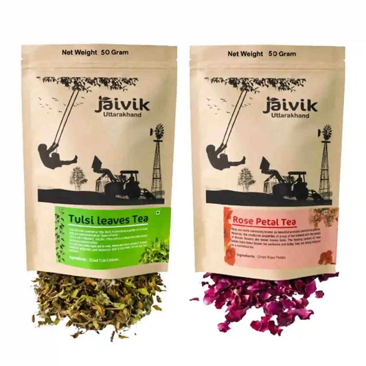 Tulsi Rose Petals Herbal Tea Combo