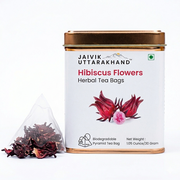 Hibiscus Tea Bags Tin Box