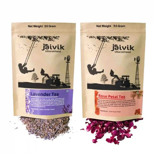 Lavender Buds Rose Petals Herbal Tea Combo