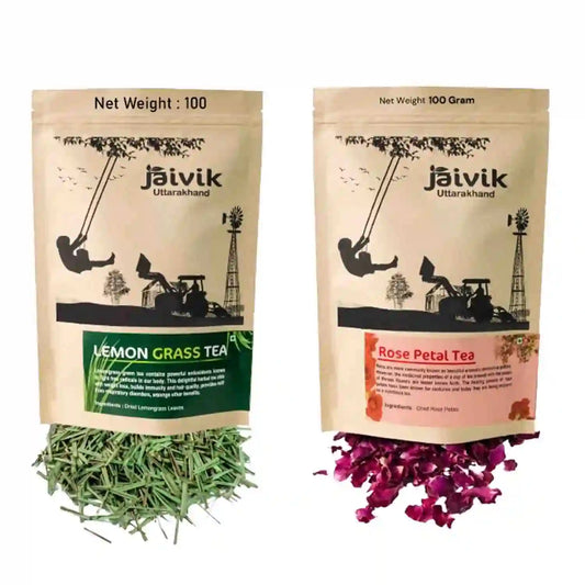 Lemongrass Rose Petals Herbal Tea Combo