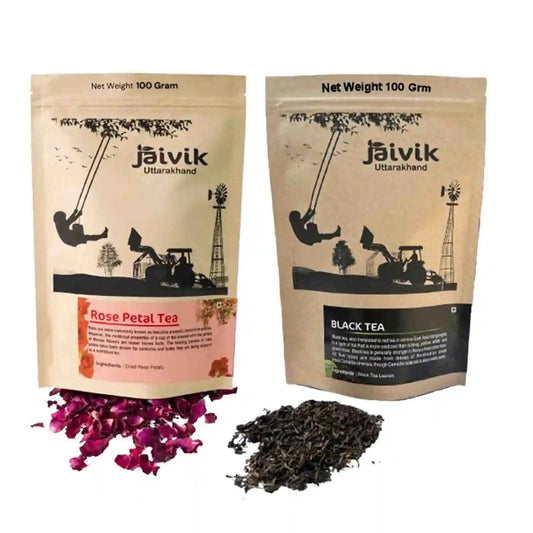Rose Petals Black Herbal Tea Combo