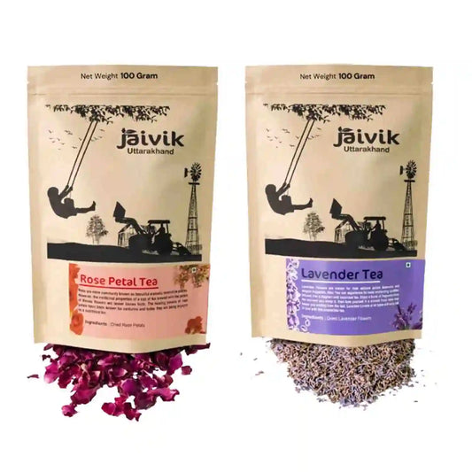 Rose Petals Lavender Buds Herbal Tea Combo