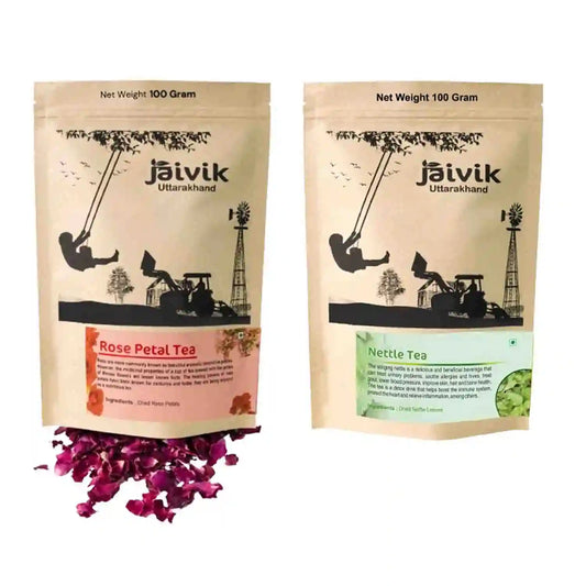 Rose Petals Nettle Leaves Herbal Tea Combo